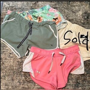 PINK Victoria's Secret  Under Armour Athletic Shorts set of 3 medium